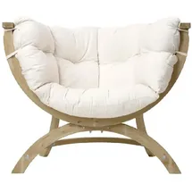 AMAZONAS Loungesessel Siena Uno Natura 118,5 x 93,5 x 58 cm weiß