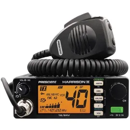 President Harrison II ASC - AM/FM - CB radio - 12/24 Volt - 27 MHz - VOX, Walkie Talkie, Mehrfarbig