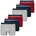 Retro Boxer 95/5 Organic Cotton blau/grau/rot L 6er Pack