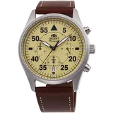 Orient RA-KV0503Y10B Flight Chronograph 43mm 5ATM - Braun/Hellgelb