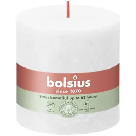 Bolsius  Rustik Stumpenkerze 10 x 10 cm wolkiges weiß