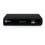 TELE System TS6819 T2HEVC HD Digitaler terrestrischer Decoder, DVB-T2 HEVC 10 Bit, HDR HLG, AUTOSCAN, LCN, Media Player, EPG TV Guide, Fernbedienung inklusive, Digitaler terrestrischer TV-Empfänger