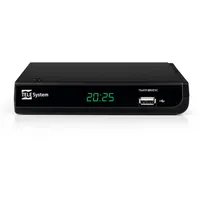 TELE System TS6819 T2HEVC HD Digitaler terrestrischer Decoder, DVB-T2 HEVC 10 Bit, HDR HLG, AUTOSCAN, LCN, Media Player, EPG TV Guide, Fernbedienung inklusive, Digitaler terrestrischer TV-Empfänger