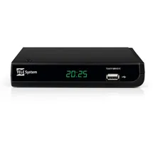 TELE System TS6819 T2HEVC HD Digitaler terrestrischer Decoder, DVB-T2 HEVC 10 Bit, HDR HLG, AUTOSCAN, LCN, Media Player, EPG TV Guide, Fernbedienung inklusive, Digitaler terrestrischer TV-Empfänger