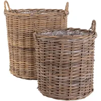 Korbset 2-teilig 38 x 28 x 25 cm braun