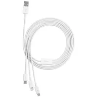 Baseus Superior Series USB-A kompatibel mit iPhone, USB-C, microUSB 3,5A-Kabel (Weiß) 1m
