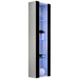 99rooms FLI T41 rechts Vitrine 170x40x29 Weiß Schwarz