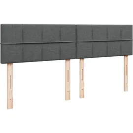vidaXL Boxspringbett 180 x 200 cm Dunkelgrau