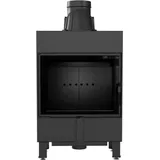 Intelligenter Kamineinsatz KRATKI LUCY SLIM 8 kW Ø160 schwarz Verkleidung MSK GLASS - Schwarz