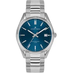 Jacques Lemans 50-3C Herren-Armbanduhr Derby Edelstahl/Blau