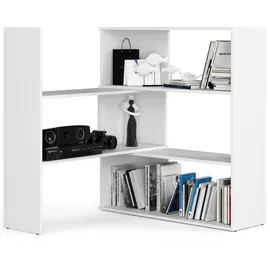 Akord Kinderbücherregal Twist 173,6 x 109,3 x 30 cm Holz massiv weiß