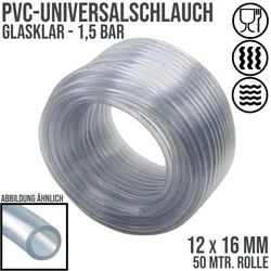 12 x 16 mm PVC Luft Filter Wasser Universal Labor Aquarium Terrarium Schlauch kl...