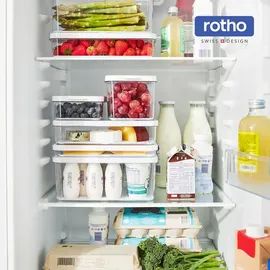 Rotho Kühlschrank Organizer Set 4-tlg weiss/transparent