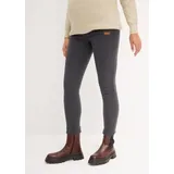 bonprix Umstandsleggings BONPRIX, Damen, Gr. 48/50 (XL), N-Gr, grau (anthrazit meliert, wollweiß), Obermaterial: 85% Polyester, 15% Baumwolle.