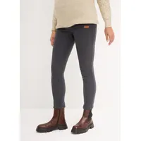 bonprix Umstandsleggings BONPRIX, Damen, Gr. 48/50 (XL), N-Gr, grau (anthrazit meliert, wollweiß), Obermaterial: 85% Polyester, 15% Baumwolle.