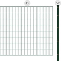 Arvotec Einstabmattenzaun "ESSENTIAL 160 zum Einbetonieren" Zaunelemente Zaunhöhe 160 cm, Zaunlänge 2 - 60 m Gr. H/L: 160 cm x 8 m H/L: 160 cm, grün (dunkelgrün) Zaunelemente