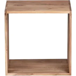 KADIMA DESIGN Standregal MUMBAI Massivholz Akazie 43,5 cm Cube Regal Design Holzregal Naturprodukt Beistelltisch