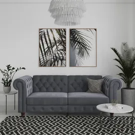dorel home Schlafcouch Kunstleder 3-Sitzer Grau