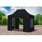 Faltpavillon Faltzelt Pavillon 3x2 Schwarz Gartenzelt Klappzelt Wasserdicht