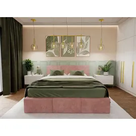 Muralo Polsterbett 140 x 200 cm Rosa