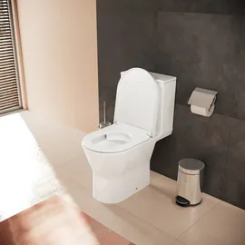 Hansgrohe EluPura Original S Stand-WC mit WC-Sitz Weiß spülrandlos