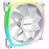 Montech RX140 PWM ARGB Reversed Fan 1600PWM, High-End Durability, Silent Performance, and Stunning ARGB Design 140mm, White)