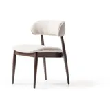 Xlmoebel Esszimmerstuhl Beiger Holz-Textil Stuhl von XLMOEBEL im eleganten Design, Made in Europa beige