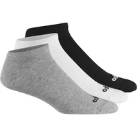 Adidas Thin Linear 3 Pairs Sneaker-Socken, Medium Grey Heather/White/Black, L