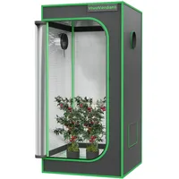 VivoVerdant Grow Zelt 90x90x180cm, Indoor Grow Tent Reflektierende Mylar Zuchtzelte Hydrokultur,mit Beobachtungsfenster und Bodenwanne, Growzelt für Pflanzen wachsen Raum