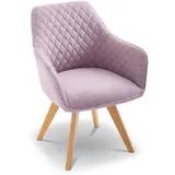 2er-Set Stuhl Sila Stoff Rosa Rose