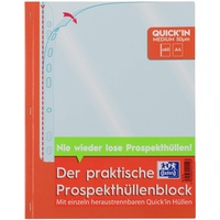 Oxford Prospekthüllen-Block QUICK'IN, DIN A4, glasklar