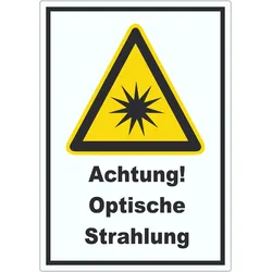 Achtung Optische Strahlung Aufkleber A2 (420x594mm)
