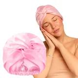 Glov Satin Schlafmütze für Lockige Haare Frizz Schutz Atmungsaktiv Elegant Nachtpflege Hitzefrei Langanhaltend für Dickes Haar Curls Styling Haarpflege Schlafzubehör