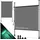 Kesser Windschutz Klemmmarkise 150 x 310 cm grau