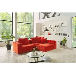 KAWOLA Sofa SEPHI Modulsofa 2 Cord Vintage rot