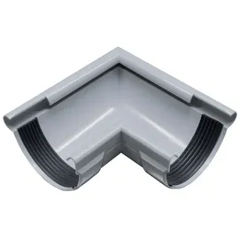 Inefa Rinnenwinkel 90 Grad Außeneck NW 125 Halbrund PVC Grau