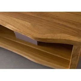 Massivmoebel24 Couchtisch Wildeiche natur geölt 120 x 45 x 45 cm