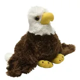 Wild Republic 15257 16269 Hug ́EMS Stofftier Weißkopfseeadler, Kuscheltier 18 cm, Multi