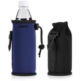 kwmobile Outdoor-Flaschenkühler 2x 330-500ml Flasche Flaschenkühler Flaschenträger, für Bier Limo Wasser - aus isoliertem Neopren schwarz