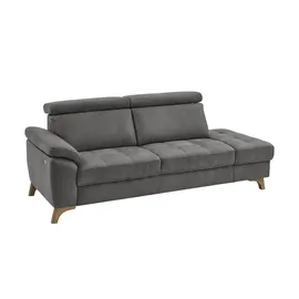 meinSofa Recamiére Chloris ¦ grau ¦ Maße (cm): B: 221 H: 107 T: 102.0