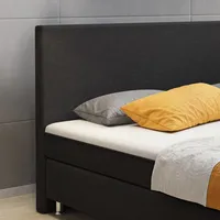 Inter Boxspringbett Berlin 180x200 cm Webstoff Schwarz Ohne Topper