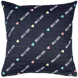 PAD Dekokissen BULLI LOVE, Made in Europe, Kissenhülle ohne Füllung, 1 Stück blau