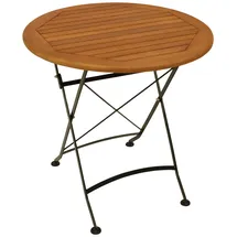 DEGAMO Klapptisch Ø 75 x 75 cm Schwarz/Braun