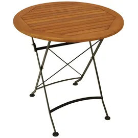 DEGAMO Klapptisch Ø 75 x 75 cm Schwarz/Braun