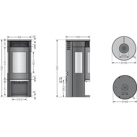 Oranier Rota Tre 2.0 Stahl schwarz/Sandstein