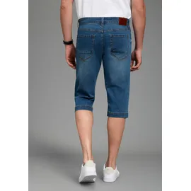 Bruno Banani Jeansbermudas BRUNO BANANI "Hutch-Bermuda", Herren, Gr. 38, Länge 32, blau, Denim/Jeans, Obermaterial: 98% Baumwolle, 2% Elasthan, unifarben, straight fit kniebedeckend, Jeans, Straight-Fit, normale Leibhöhe, aus elastischem Denim-Material, Topseller