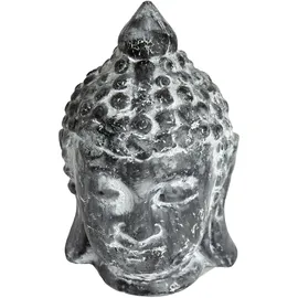 Goldbach Buddhas Kopf aus Keramik schwarz H 23,4 cm