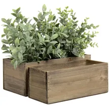 luxuskollektion Blumentopf Set 2er Set 40 x 20 x 20 cm Braun