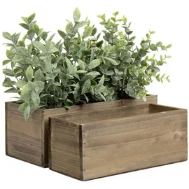 luxuskollektion Blumentopf Set 2er Set 40 x 20 x 20 cm Braun