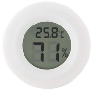 Reptilien Thermometer und Hygrometer Digital Reptile Thermometer LCD Temperatur Feuchtemessgerät mit großem LCD Display für Terrarium Reptilienbecken Terrarien Inkubatoren(Weiß)